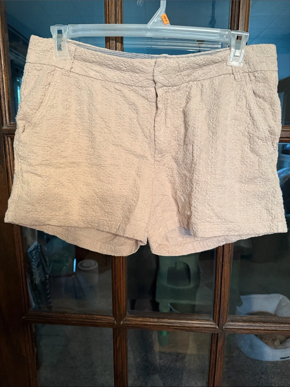 Dylan‎ by True Grit Women Blush Pink Floral Eyelet Textured Shorts Size 12